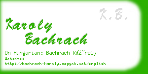 karoly bachrach business card